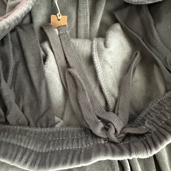 NWT Skims RARE Velour Lounge Sleep Straight Leg Track Pant in Gunmetal Women’s M - Picture 6 of 8